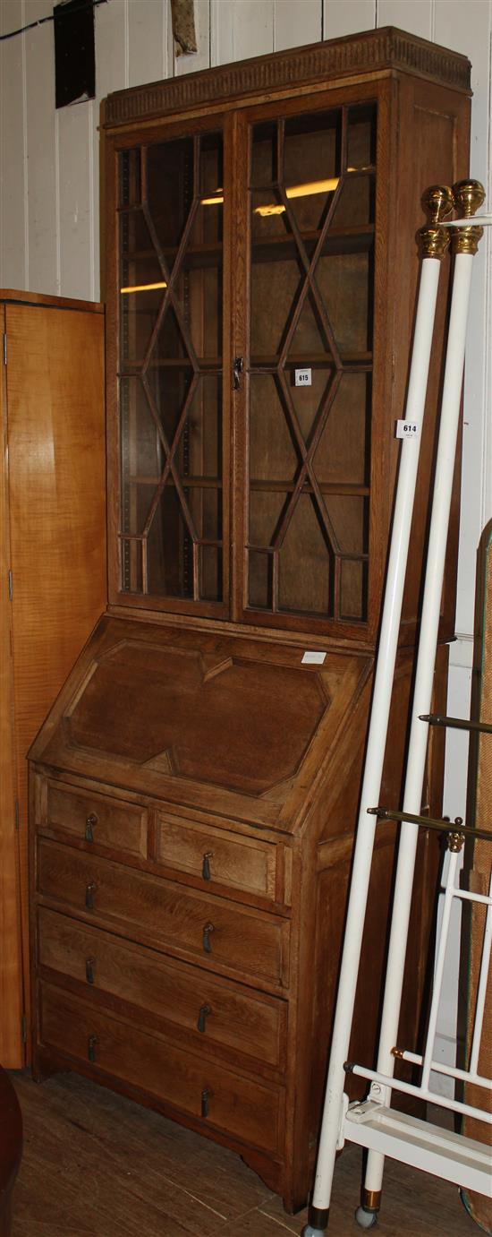 Oak bureau bookcase